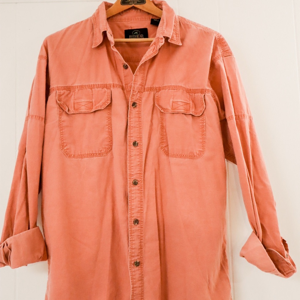 RedHead Salmon Button-Up Shirt